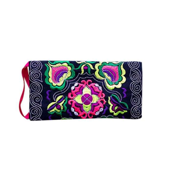 Women Ethnic Handmade Embroidered Wristlet Clutch Bag