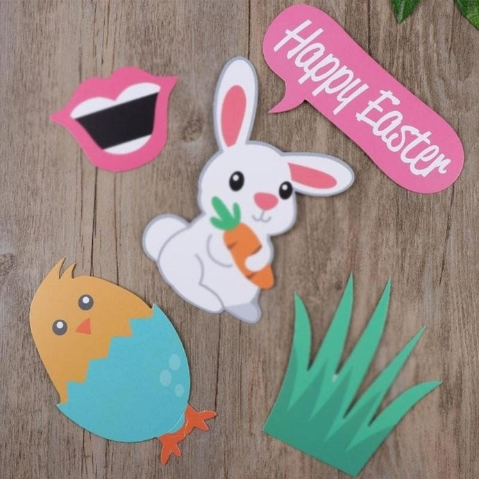 28pcs Easter Photo Booth Props  Easter Party Decorations